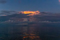 Cloudbank in the Gulf of Mexico, reflecting the sunrise Cloudbank in the Gulf of Mexico, reflecting the sunrise