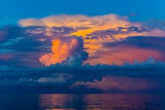 Cloudbank in the Gulf of Mexico, reflecting the sunrise Cloudbank in the Gulf of Mexico, reflecting the sunrise
